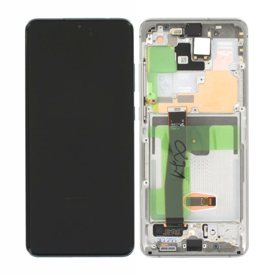 Touch+Display+Frame Samsung Galaxy S20 Ultra 2020/G988 with Camera Service Pack White Touch+Display+Frame Samsung Galaxy S20 Ultra 2020/G988 with Camera Service Pack White